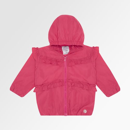 Jaqueta Corta Vento de Bebê Feminino - ROSA