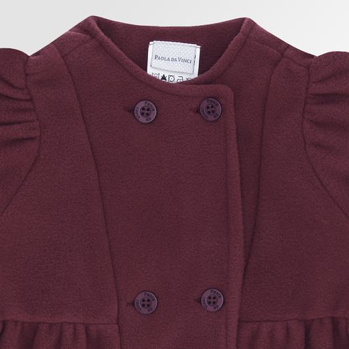 Casaco de Bebê Feminino Microsoft com Recortes - BORDO