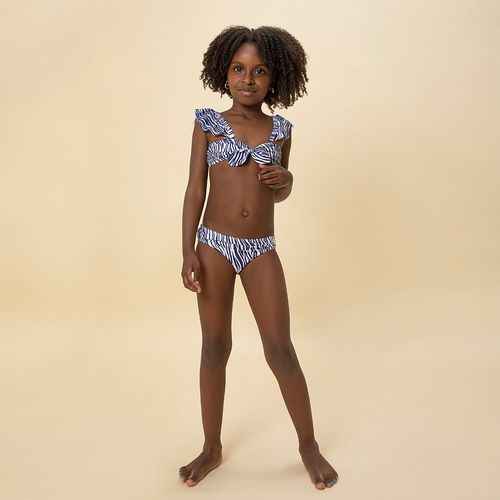 Biquíni Infantil Feminino Zebra - AZUL MARINHO