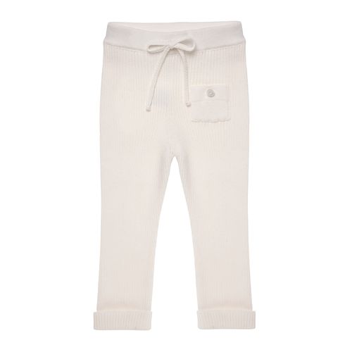 Legging de Bebê Feminina Tricot Canelado - BRANCO