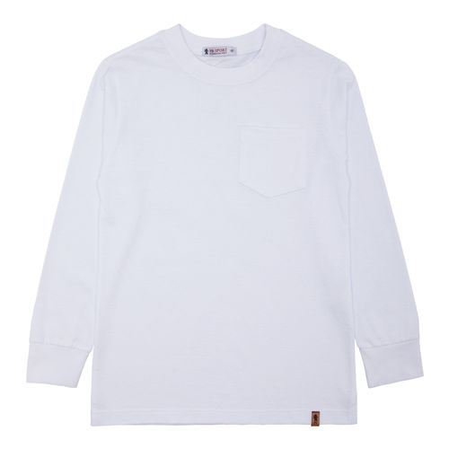 Camiseta Infantil Masculina Malha Manga Longa - BRANCO