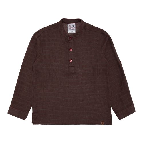 Bata Infantil Masculina Manga Longa Listrada - BORDO