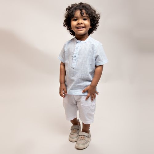 Bermuda de Bebê Masculina Anarruga - BRANCO