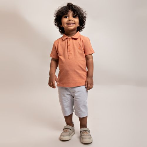 Bermuda de Bebê Masculina Capri com Bolso Embutido - CINZA