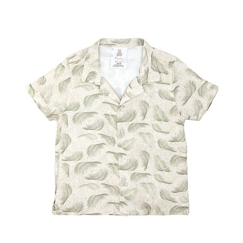 Camisa de Bebê Masculina Manga Curta Folhagens - VERDE