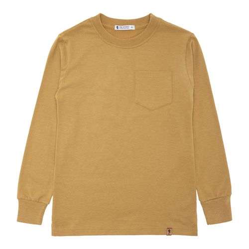 Camiseta Infantil Masculina Malha Manga Longa - OCRE