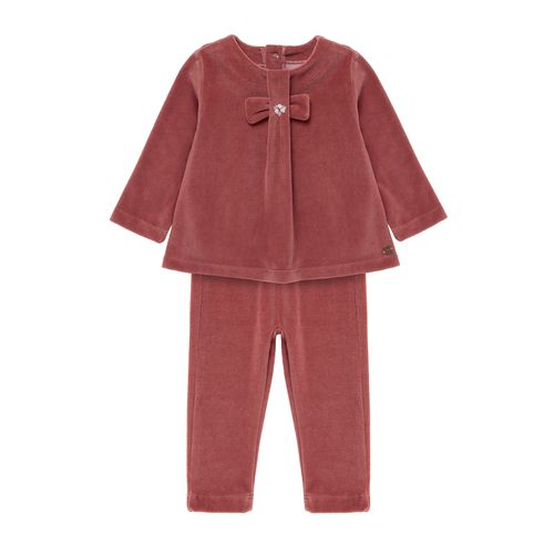 Conjunto de Bebê Feminino Plush com Laço - ROSA BLUSH