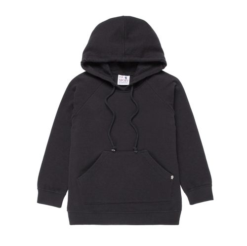 Blusa Infantil Masculina Manga Longa Piquet Felpado - PRETO