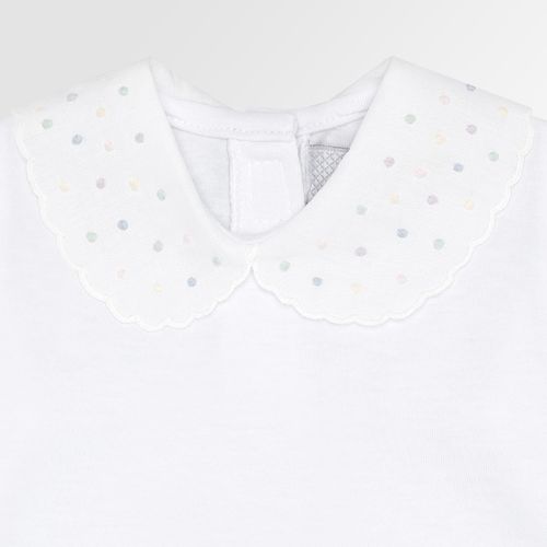 Body de Bebê Feminino Manga Longa Algodão Egípcio Bordado Poás - COLOR ROSA