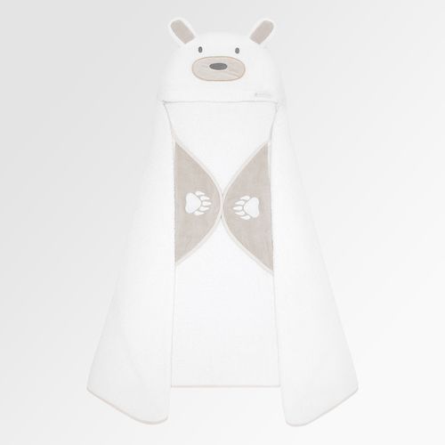 Toalha de Banho de Bebê com Capuz Algodão Egípcio Urso Bimbi - CINZA