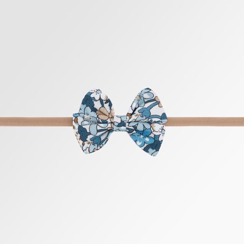 Faixa de Cabelo Bebê Laço Cruzado Estampas - ESTAMP AZUL