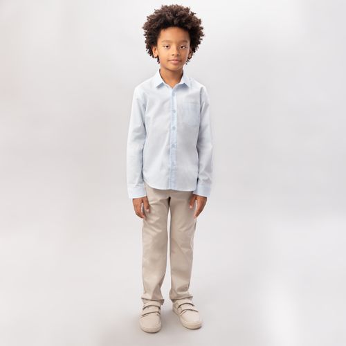 Calça Chino Infantil Masculina com Bolso - KAKI
