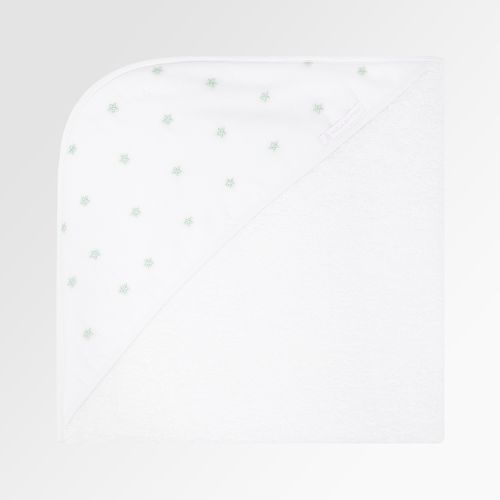 Toalha de Banho de Bebê com Capuz Algodão Egípcio Estrelas - VERDE