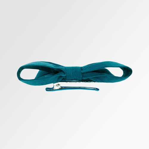 Laço Grande Infantil Feminino Veludo com Ponta Curta - AZUL