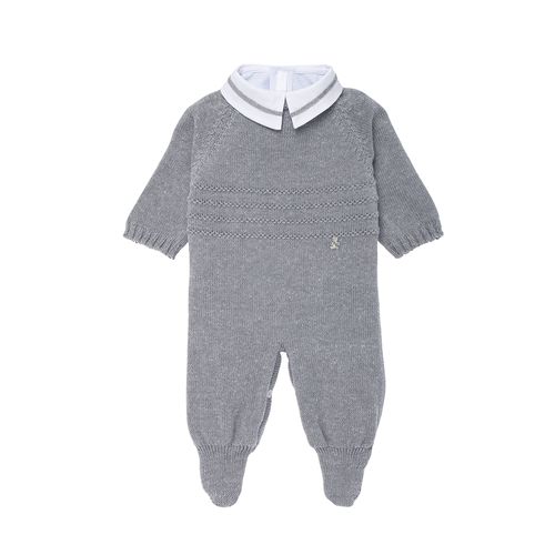 Conjunto de Saída de Maternidade Masculina - CINZA MESCLA