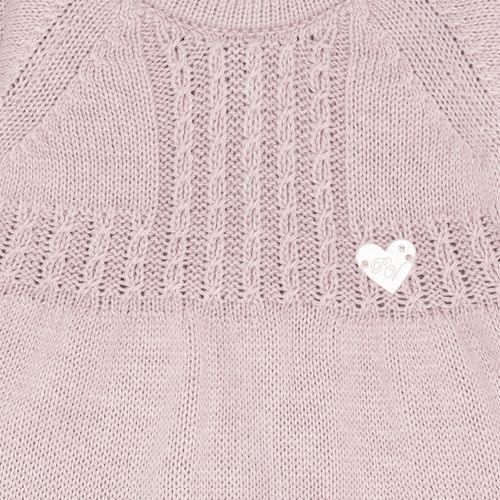 Saída de Maternidade Feminina Tricot Vestido Trança Finas - ROSE UNA