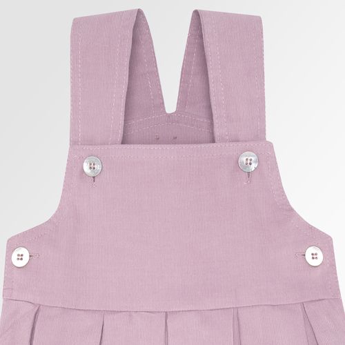 Salopete de Bebê Feminina Veludo com Babados - ROSE