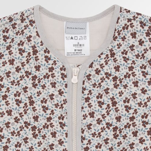 Casaco de Bebê Feminino Matelassê Estampa Majestic - OFF WHITE