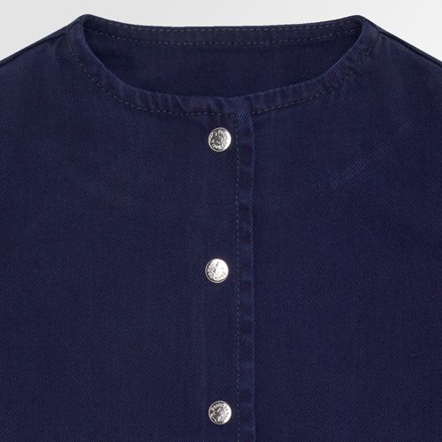 Casaco Jeans de Bebê Feminino Manga Longa - AZUL PROFUNDO