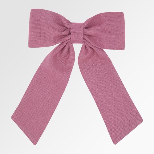 Laço de Cabelo Infantil Linho Ponta Longa - GG - ROSE