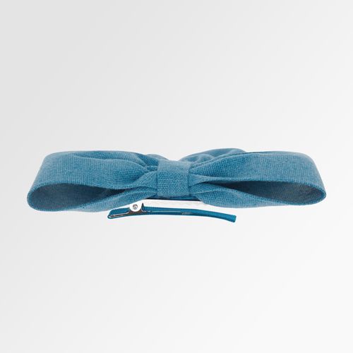 Laço de Cabelo Infantil Linho Ponta Longa - GG - AZUL OCEANO