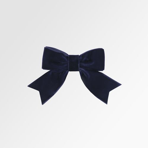 Laço de Cabelo Infantil Veludo Ponta Longa - AZUL MARINHO