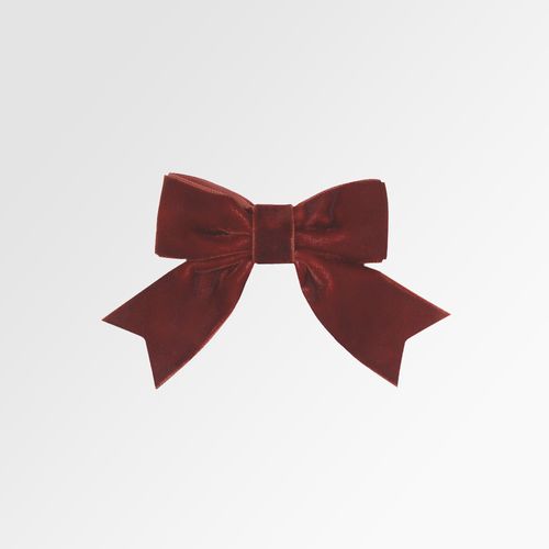 Laço de Cabelo Infantil Veludo Ponta Longa - TERRACOTA