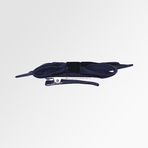 Laço de Cabelo Infantil Veludo Ponta Longa - AZUL MARINHO