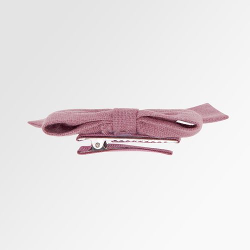 Conjunto de Laços de Cabelo Infantil Linho Ponta Longa Bordado - ROSE