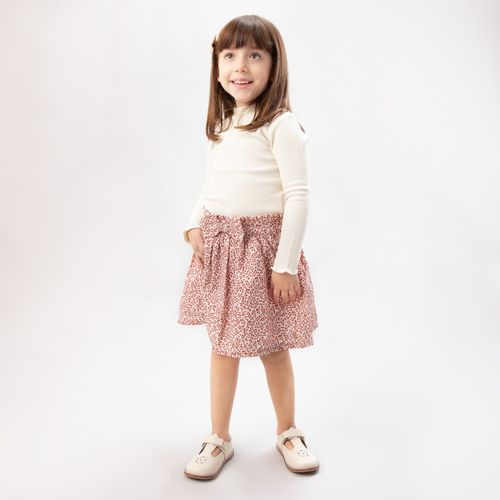 Saia de Bebê Feminina Algodão Egípcio Estampa Leaves - ESTAMPADO