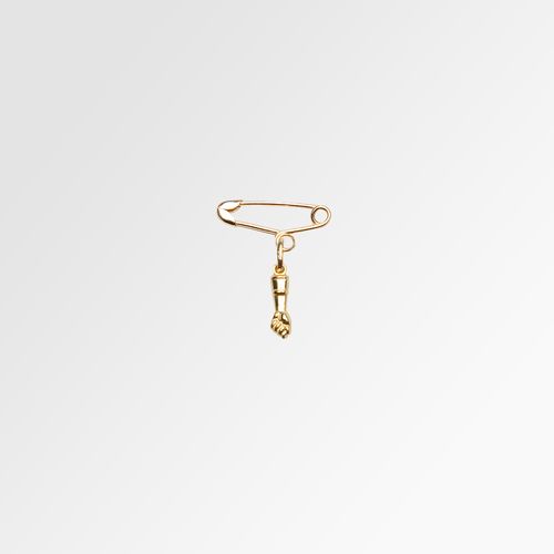 Alfinete Infantil Unissex Pingente Figas Ouro 18k - UNICO