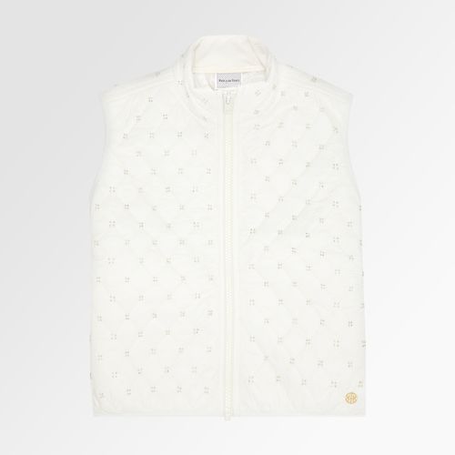 Colete de Bebê Feminino Matelassê com Bordados - OFF WHITE