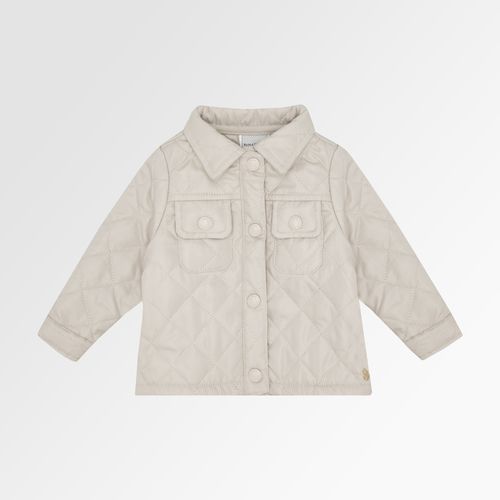 Casaco de Bebê Feminino Matelassê Losango com Bolsos - CRU