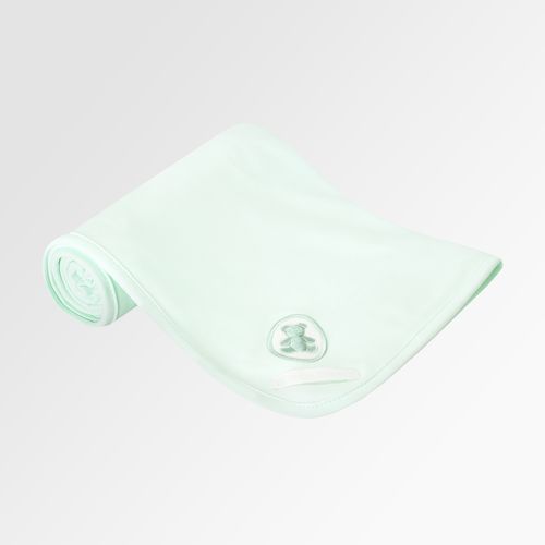 Manta de Bebê Egípcio Gold Fio 50 com Bordado de Urso - VERDE