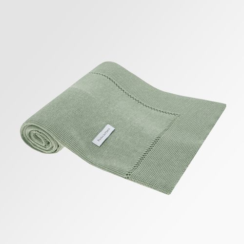 Manta para Saída de Maternidade Tricot Liscio - VERDE M. PLANT