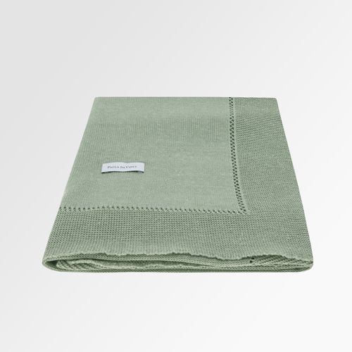 Manta para Saída de Maternidade Tricot Liscio - VERDE M. PLANT