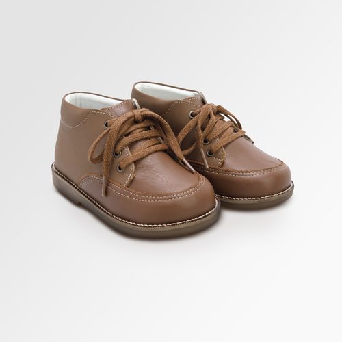 Bota Toddler Masculina Couro Bicolor - CARAMELO