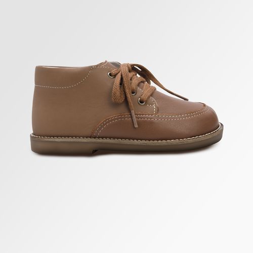 Bota Infantil Masculina Couro Bicolor - CARAMELO