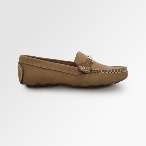 Mocassim Infantil Masculino Couro Bridão - CAPUCCINO