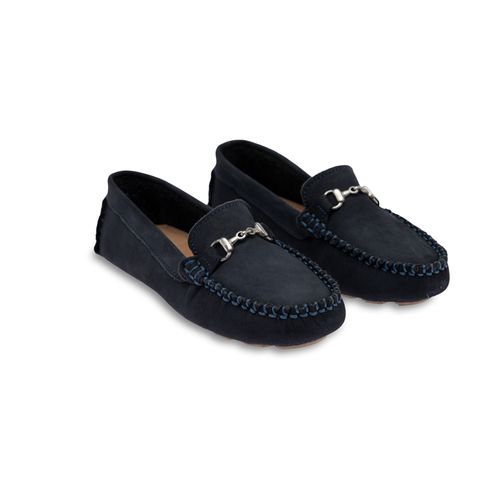 Mocassim Masculino Couro Bridão Toddler - AZUL MARINHO
