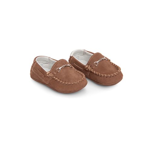 Mocassim de Bebê Masculino Couro Bridão - AREIA