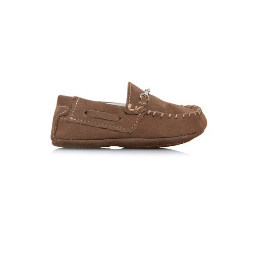 Mocassim de Bebê Masculino Couro Bridão - AREIA