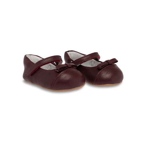 Sapato Boneca de Bebê Feminino Couro Laço Fino - JABUTICABA