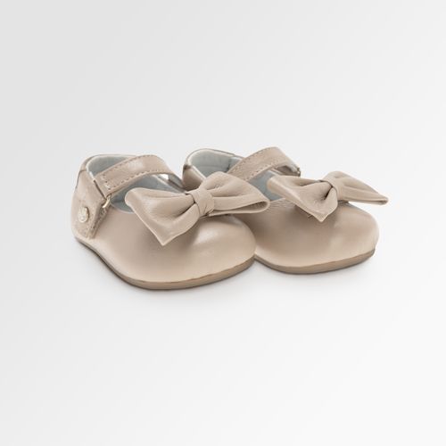 Sapato Boneca de Bebê Feminino Couro Laço - CONF OSTRA