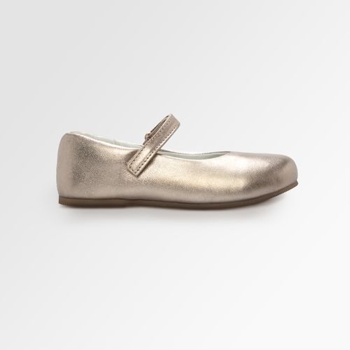 Sapato Boneca Toddler Feminino Couro Metalizado Liso - COBRE METALIC