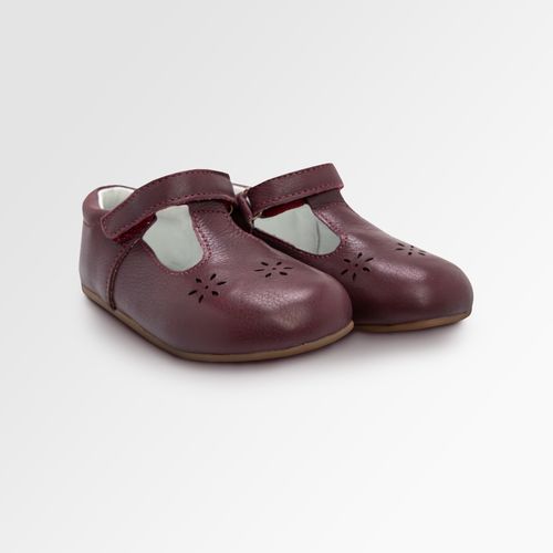 Sapato Boneca Toddler Feminino Couro Flor Laser - JABUTICABA