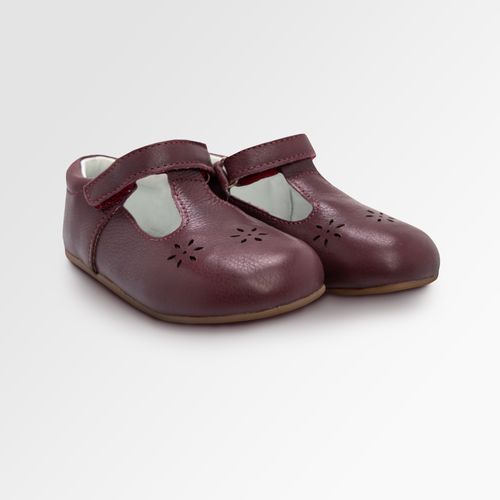Sapato Boneca Infantil Feminino Couro Flor Laser - JABUTICABA