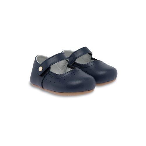 Sapato Boneca de Bebê Feminino Couro Furadinhos - INDIGO