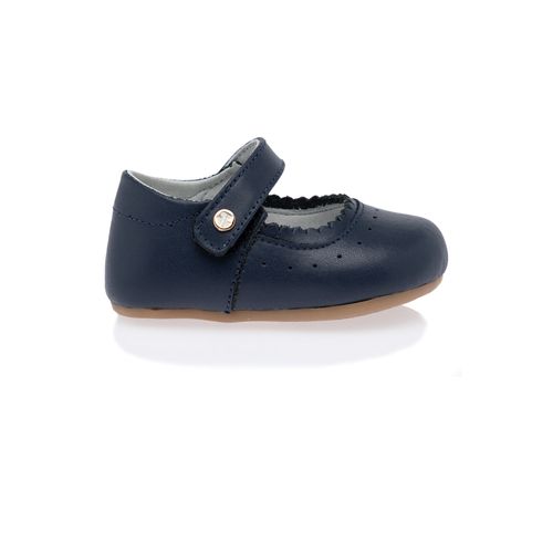 Sapato Boneca de Bebê Feminino Couro Furadinhos - INDIGO