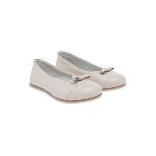 Sapato Boneca Infantil Feminino Couro Laço Fino - OFF WHITE